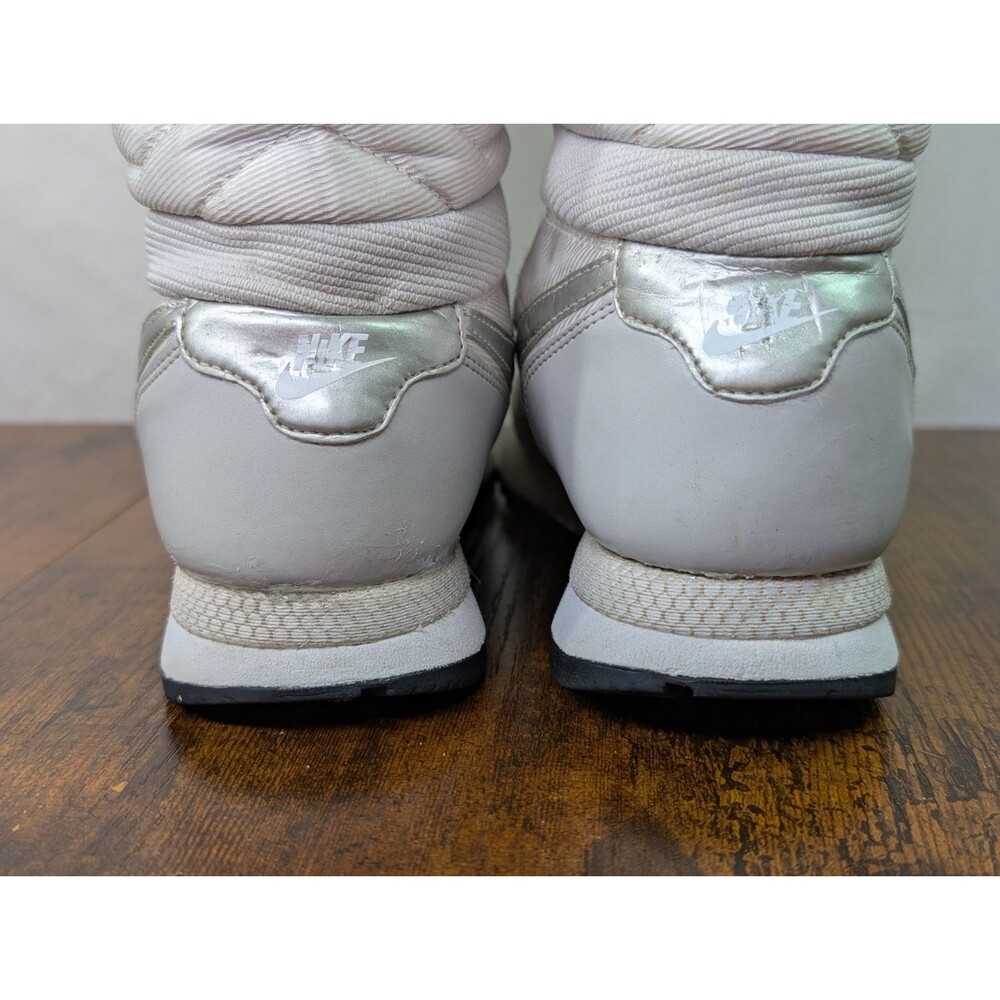 Nike Apres Ski Knee High Snow Boots White Silver 414950-100 Women's Size 7 - Picture 11 of 16